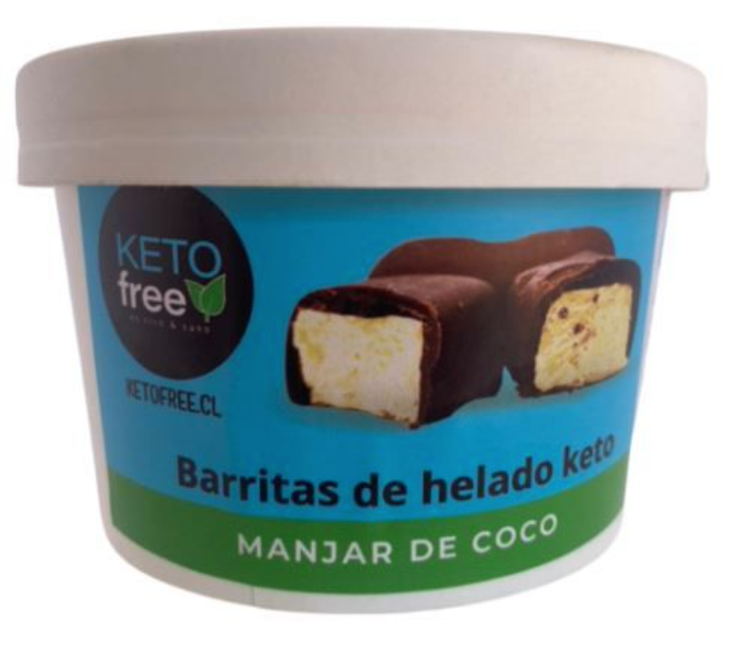Helado en barra Keto Manjar de Coco 5 Unids.