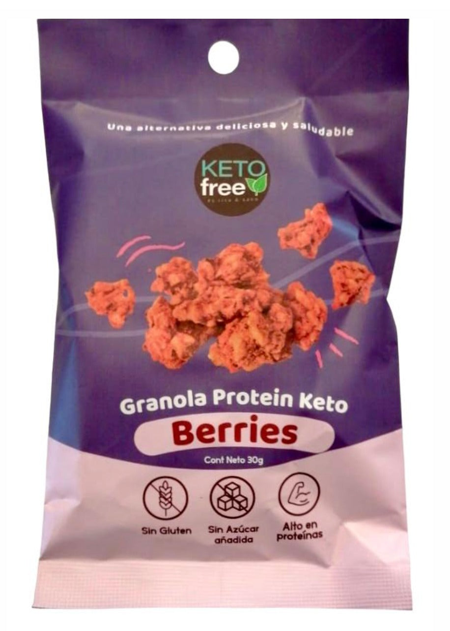 Ketofree - Granola protein keto berries (sin gluten) 30g