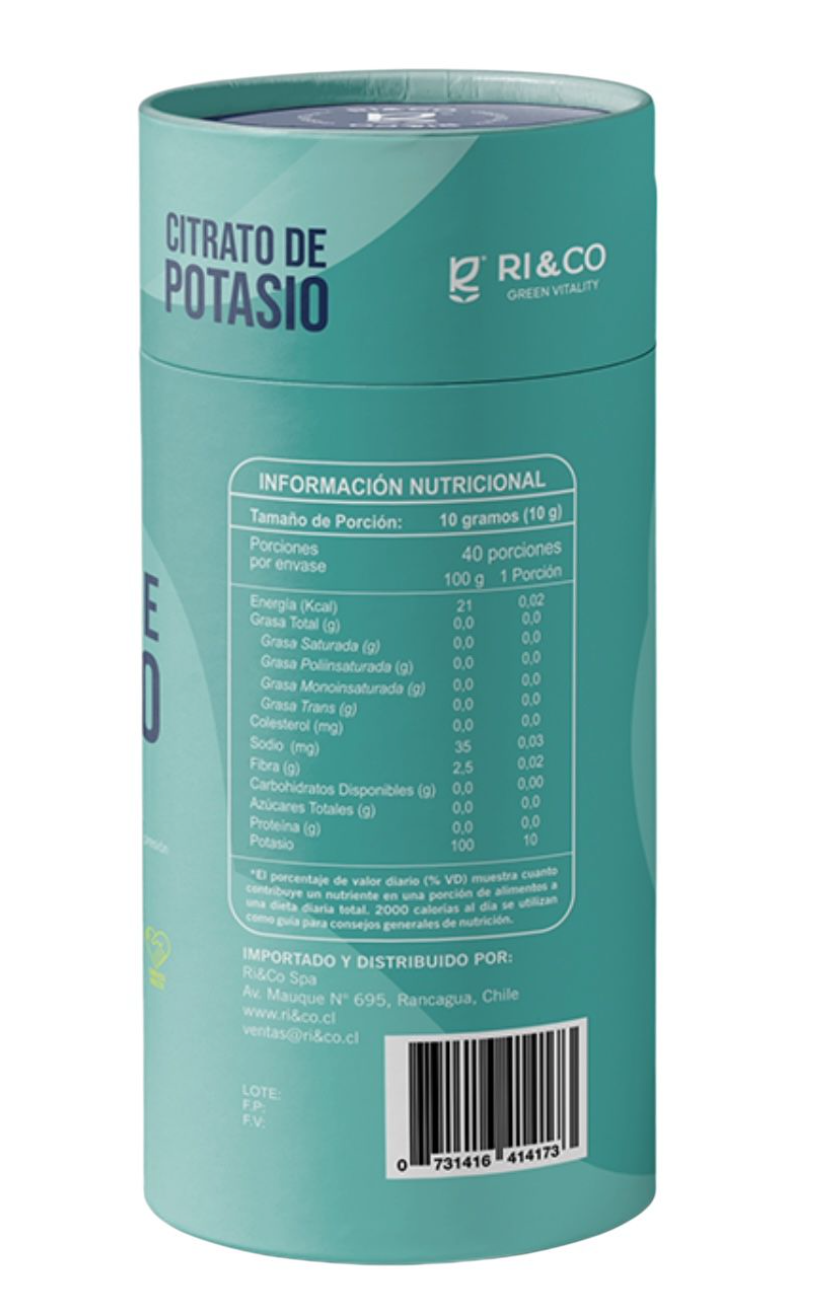 Citrato de Potasio en polvo orgánico 400g