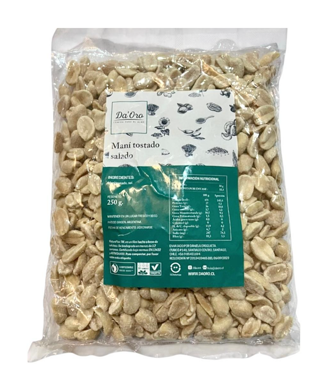 Maní tostado salado 250g