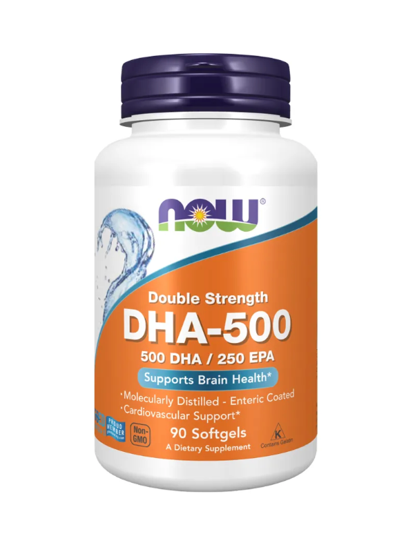 DHA 500 mg 90 Caps- Now Foods