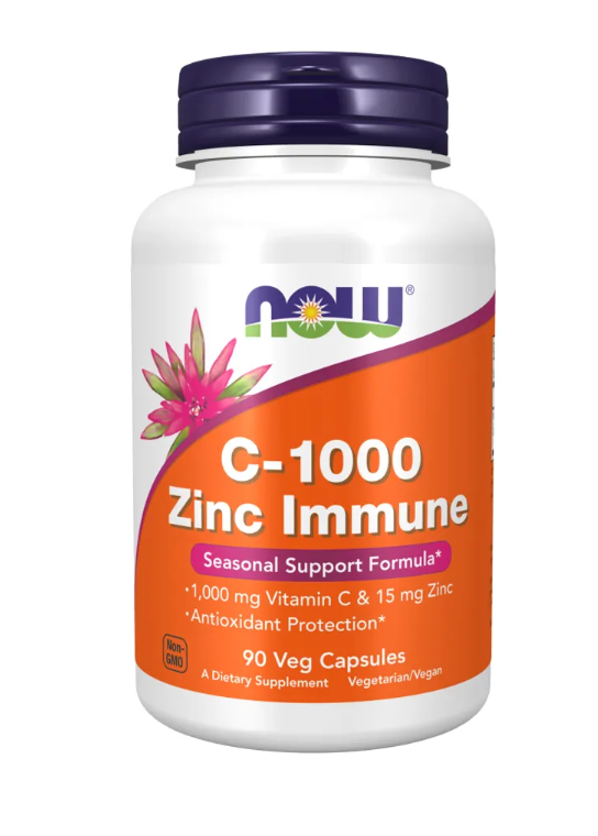C-1000 Zinc Immune 90 caps - Now Foods