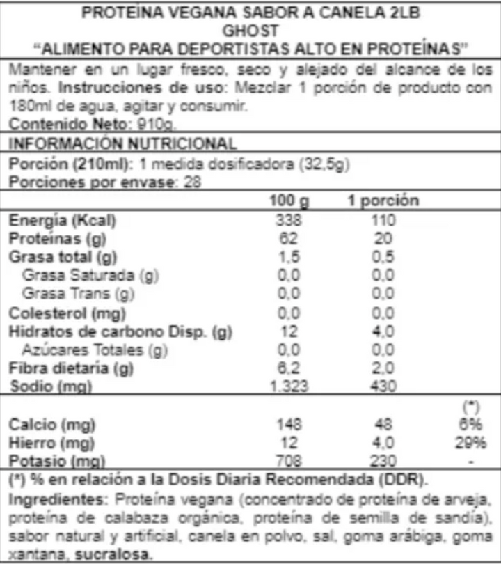 Ghost Proteina Vegan