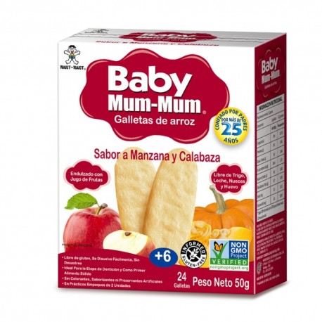 Galleta arroz sabor manzana y calabaza (sin gluten) 50g