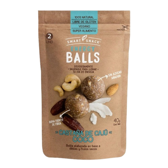Smart Snack - Energy balls Cajú Coco (vegano, sin gluten) 40gr