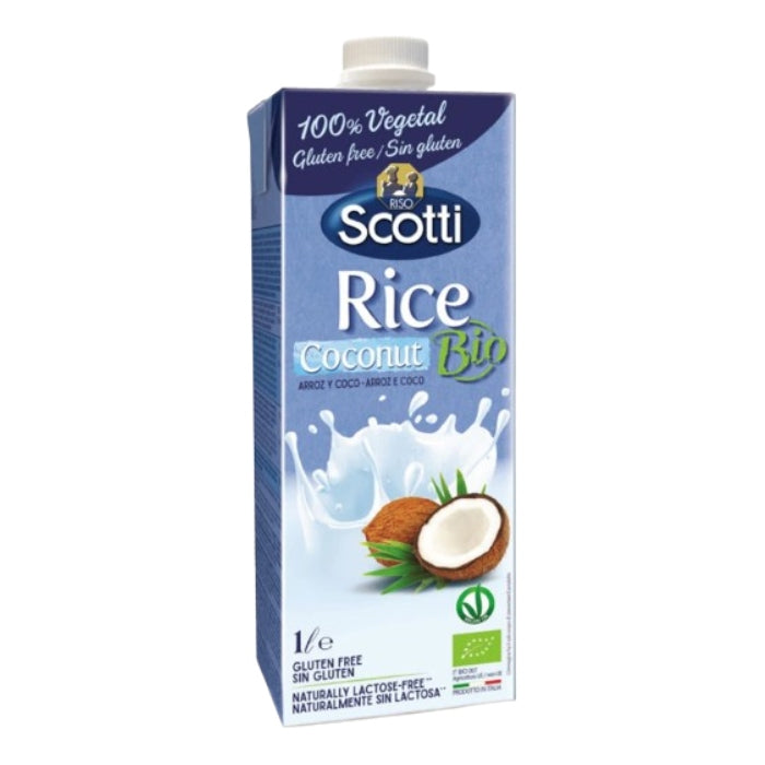 Leche de Coco y Arroz (s/azúcar, s/gluten, Org) 1L