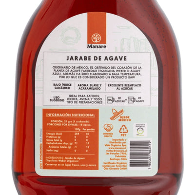 Manare · Jarabe de agave raw 330ml