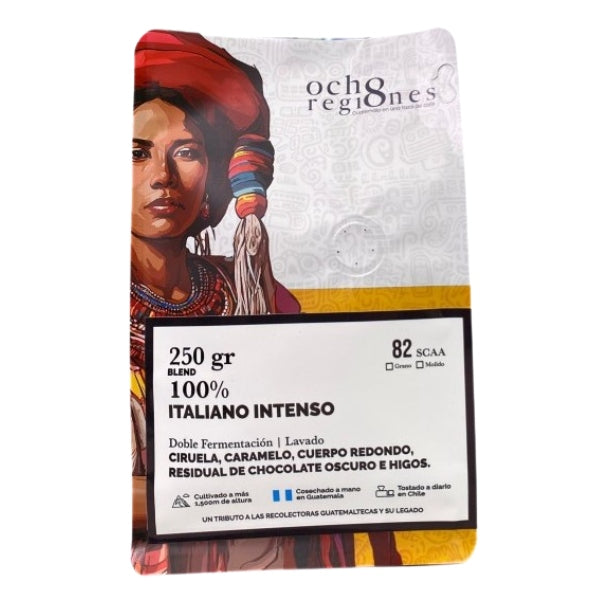 Café italiano Intenso 100% en grano 250g