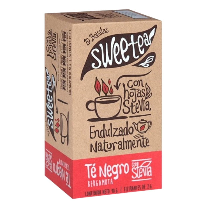 Té Negro Bergamota Con Stevia 20 Bolsitas
