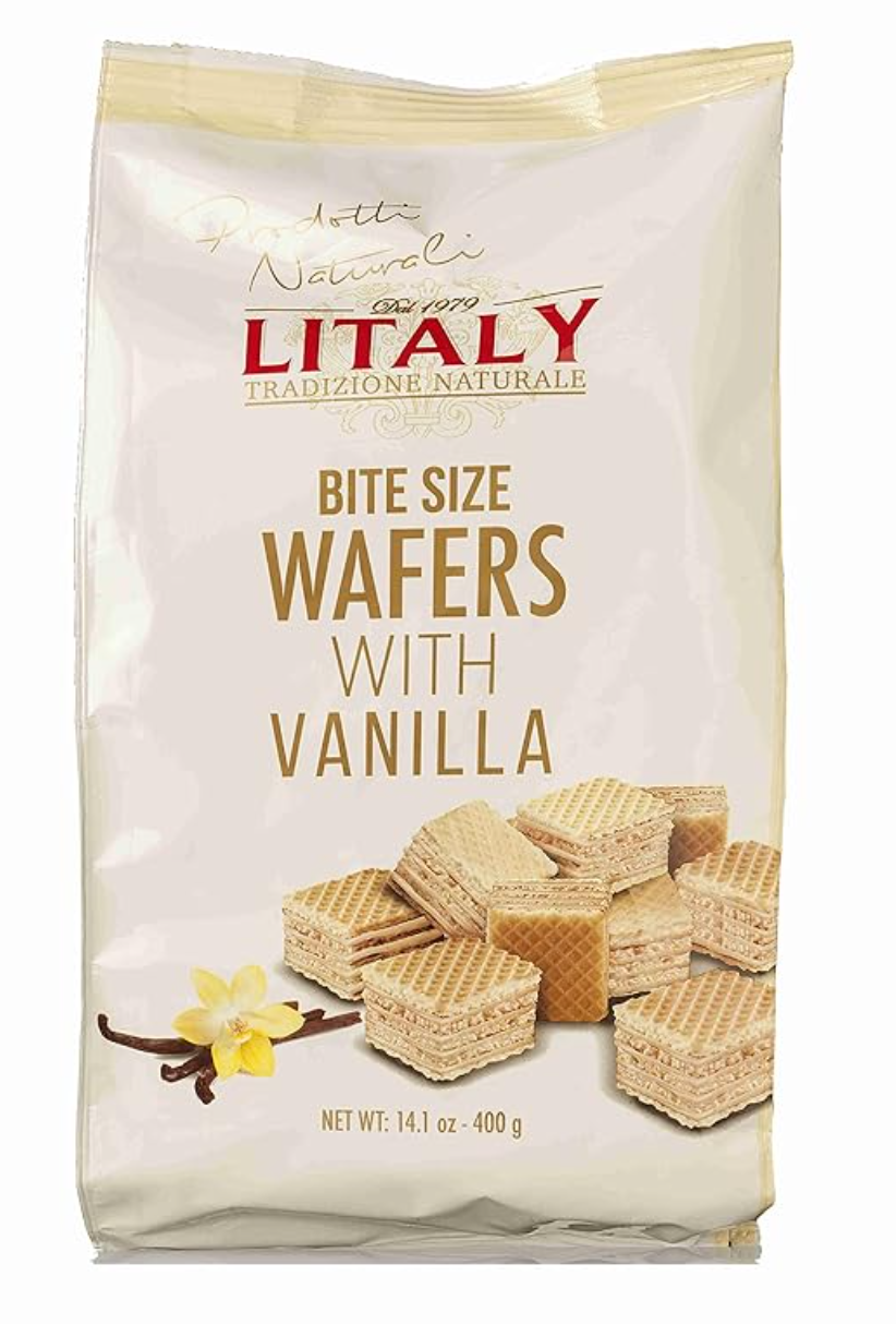 Bite size wafers - Obleas tamaño bocado con Vainilla 400 gr