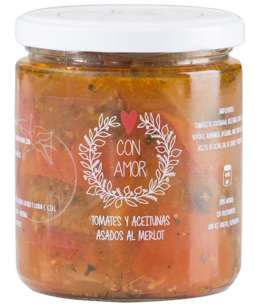 Tomates y Aceitunas Asados al Merlot 410g