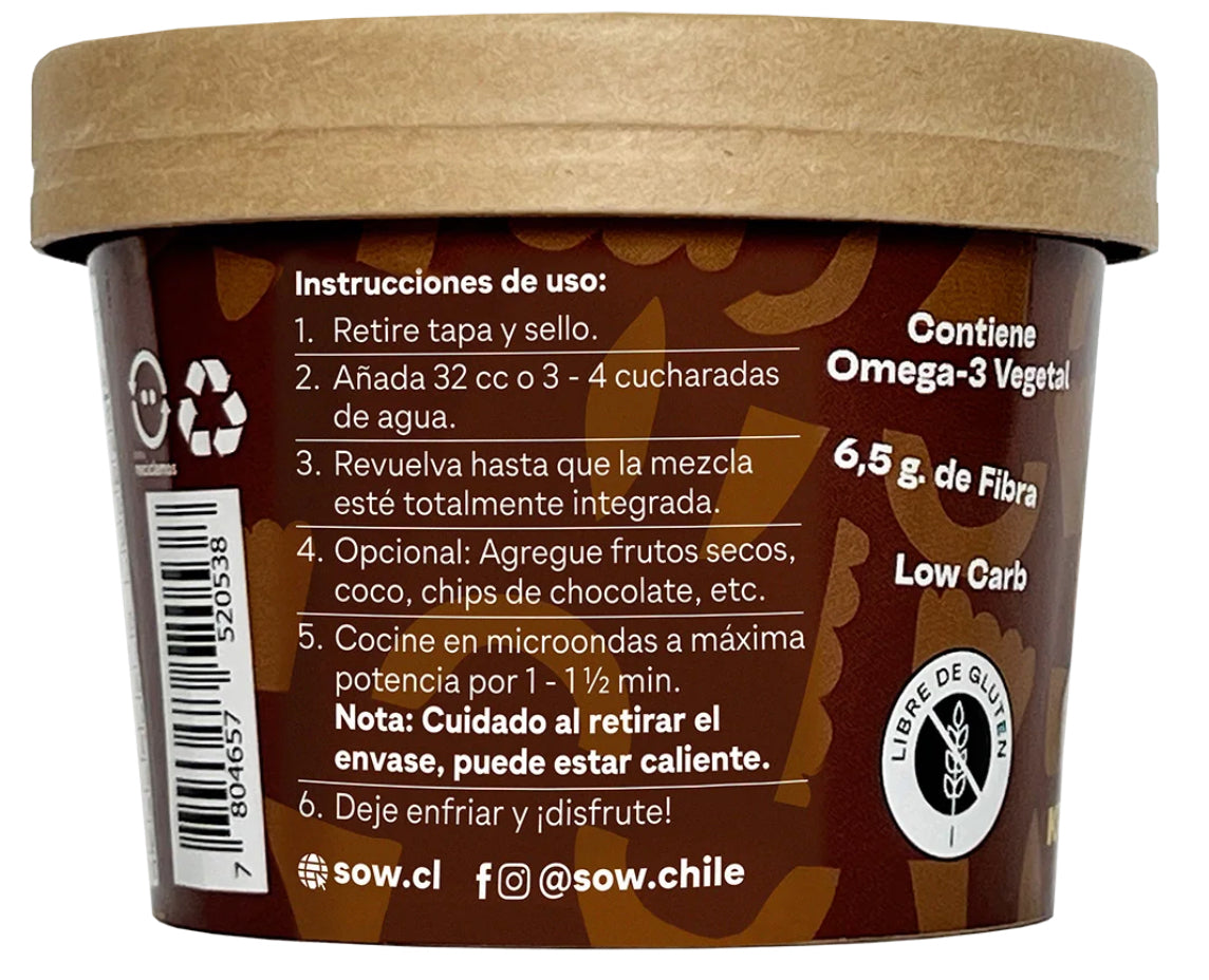 Sow - Chia muffin chocolate keto (sin gluten) 14g proteina