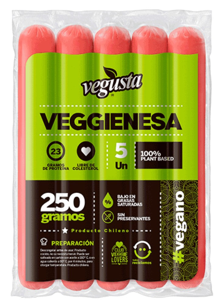 Vegusta - Veggienesas Salchichas (vegano)5 unid. 250g