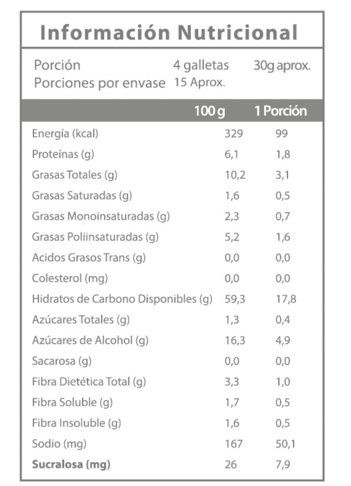 Ecovida - Galletas Cookie Zero Familiar (veganas, sin azúcar) 450g