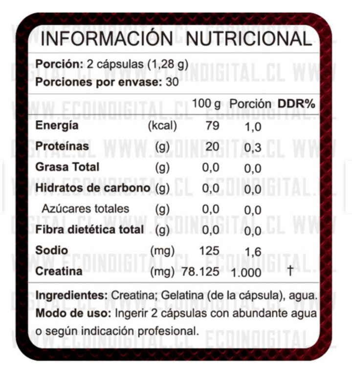 Laboratorio FNL - Creatina monohydrate 60 capsulas 500 mg