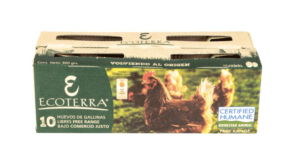 Ecoterra · Huevos color Gallinas libres 10 unid.