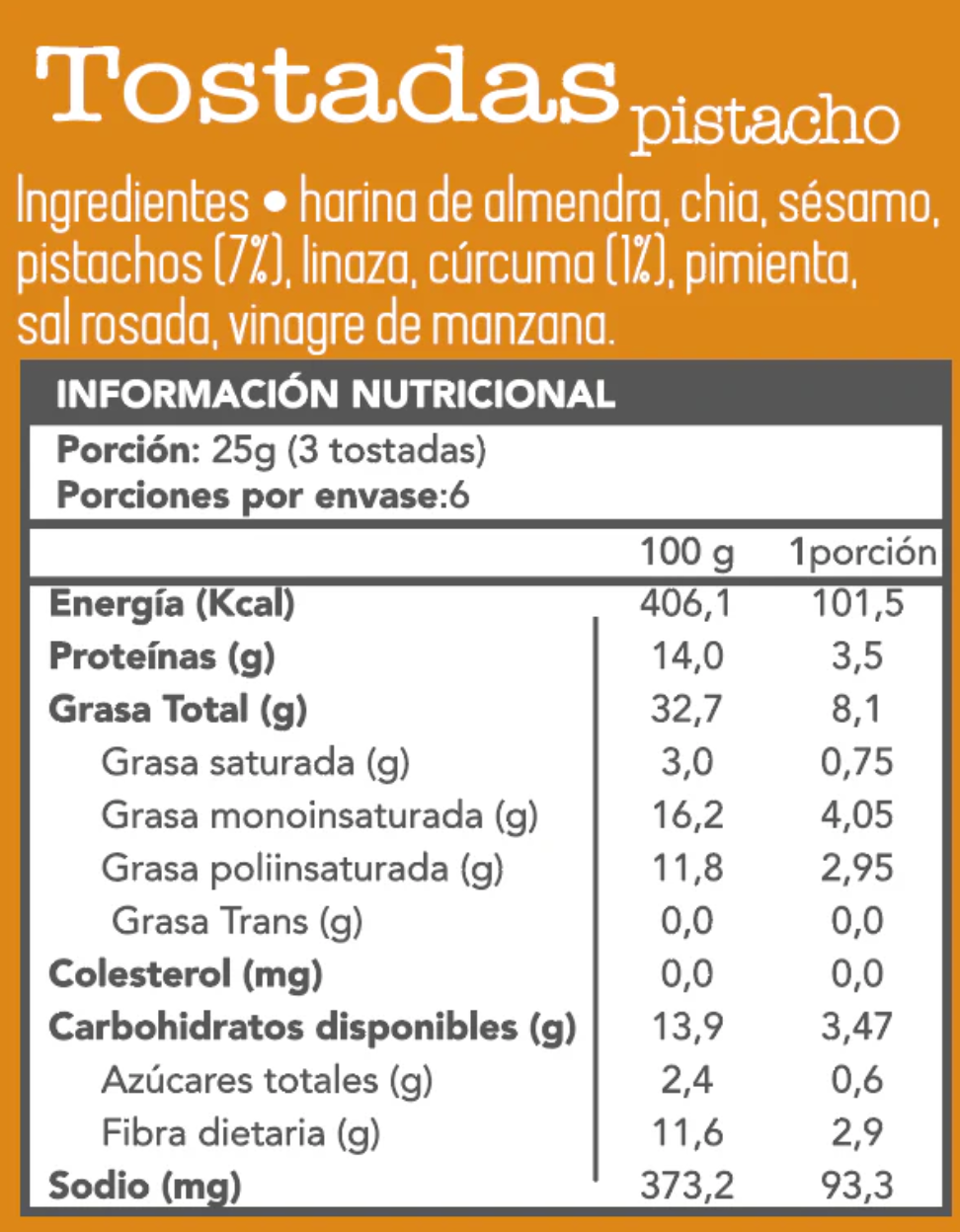 Tostadas De Pistacho Keto 140g