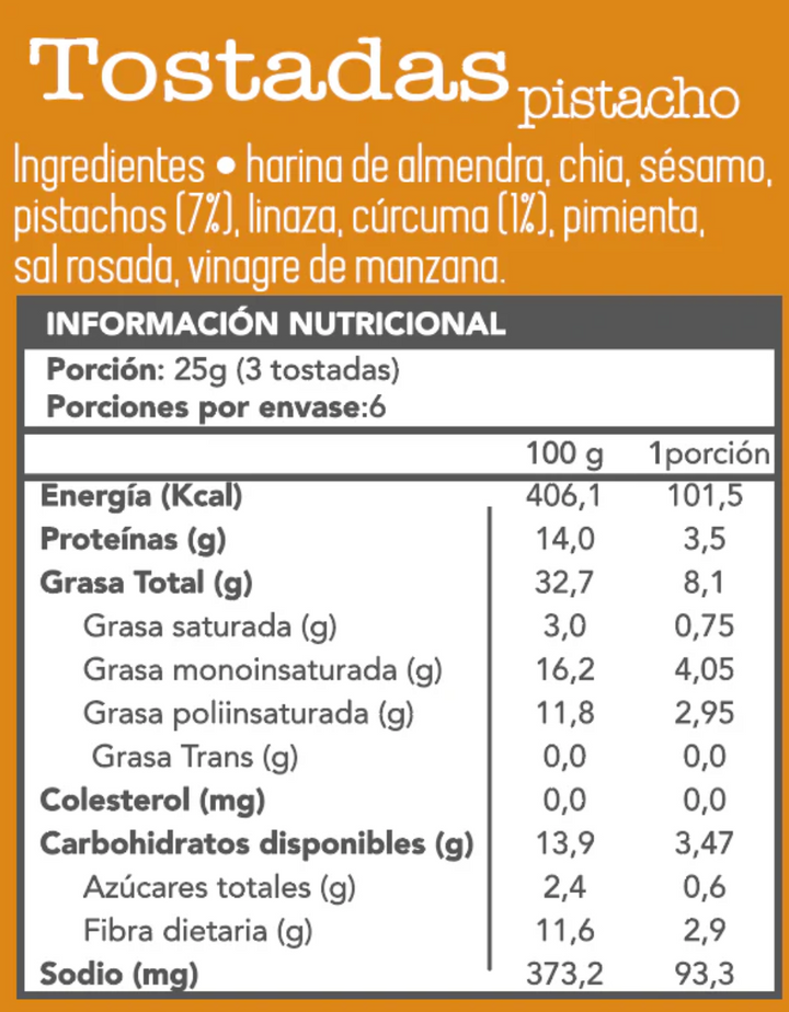 Tostadas De Pistacho Keto 140g