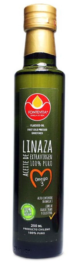 Fontevita - 100% aceite de Linaza (extra virgen, prensado en frío) 250 ml