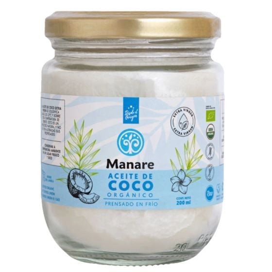 Aceite de coco orgánico 200ml - Manare