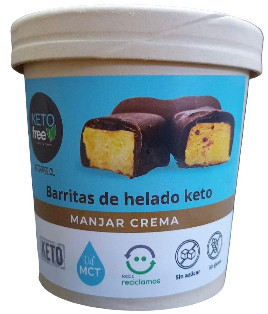 Keto Free - Helado en barra KETO Manjar Crema (sin gluten)