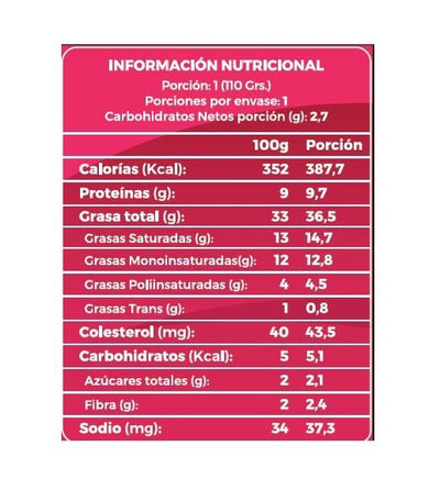 Alfajor Helado KETO Frambuesa (vegano, sin gluten) 110g