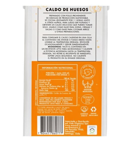 Caldo de huesos de Pollo 500ml