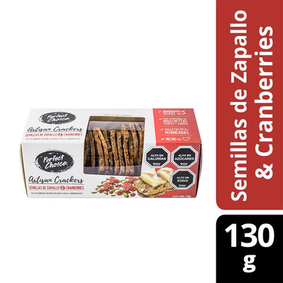 Galletas Artisan Crackers semillas de zapallo & cranberries