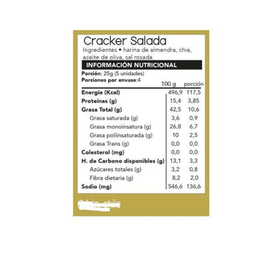 KETO Cracker Salada 150g Fain Galleta keto Low Carb