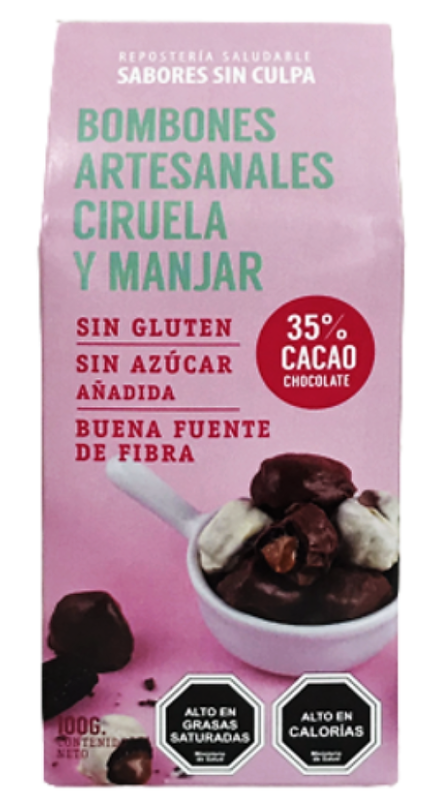 Bombones artesanales Ciruela Manjar (GF) 100g