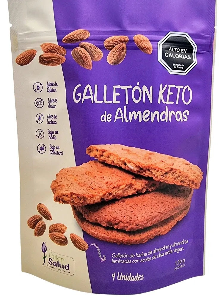 Dulce Salud - Galleton KETO de Almendras (sin gluten) 120g