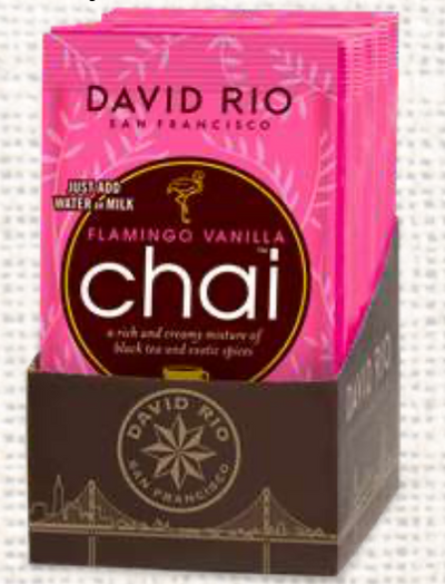 David rio - Chai Flamingo Vanilla descafeinado (sin azúcar) sachet 1 unidad