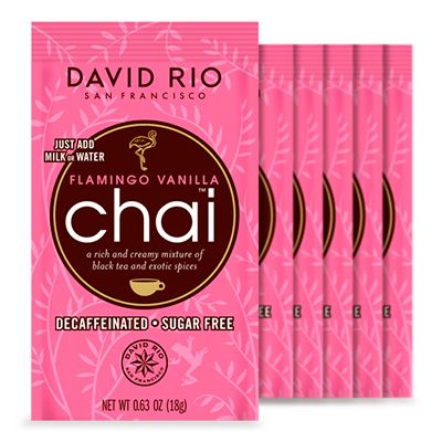 David rio - Chai Flamingo Vanilla descafeinado (sin azúcar) sachet 1 unidad