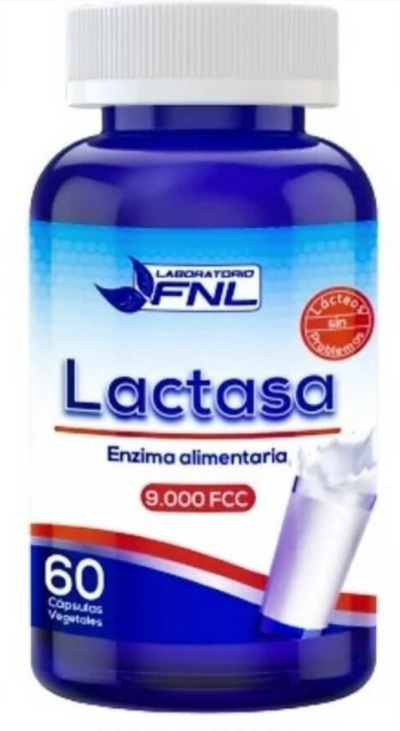 Lactasa enzima alimentaria 9.000 NCC 60 caps.