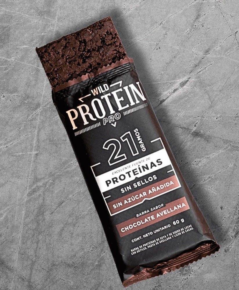 Wild Foods - Barrita Wild Protein Pro-Chocolate Avellana 4 uds.