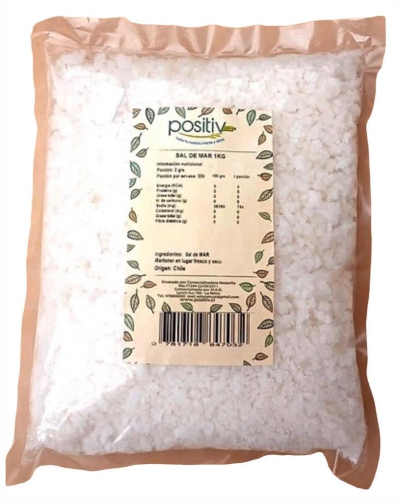 Sal de mar gruesa 1kg - origen Chileno