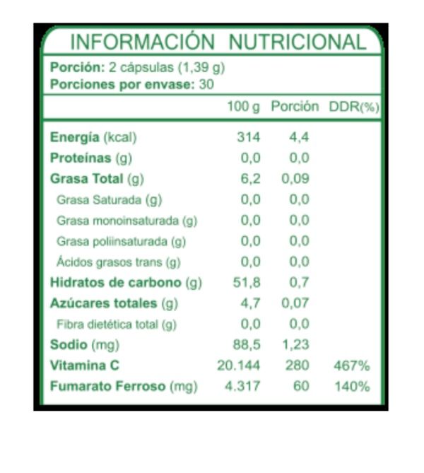 Laboratorio FNL - Vegan Hierro + Vitamina C - 60 cápsulas