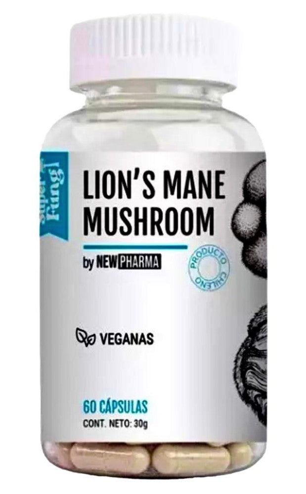Lion's Mane Mushroom (vegano) 60 caps - Hongo Melena de León