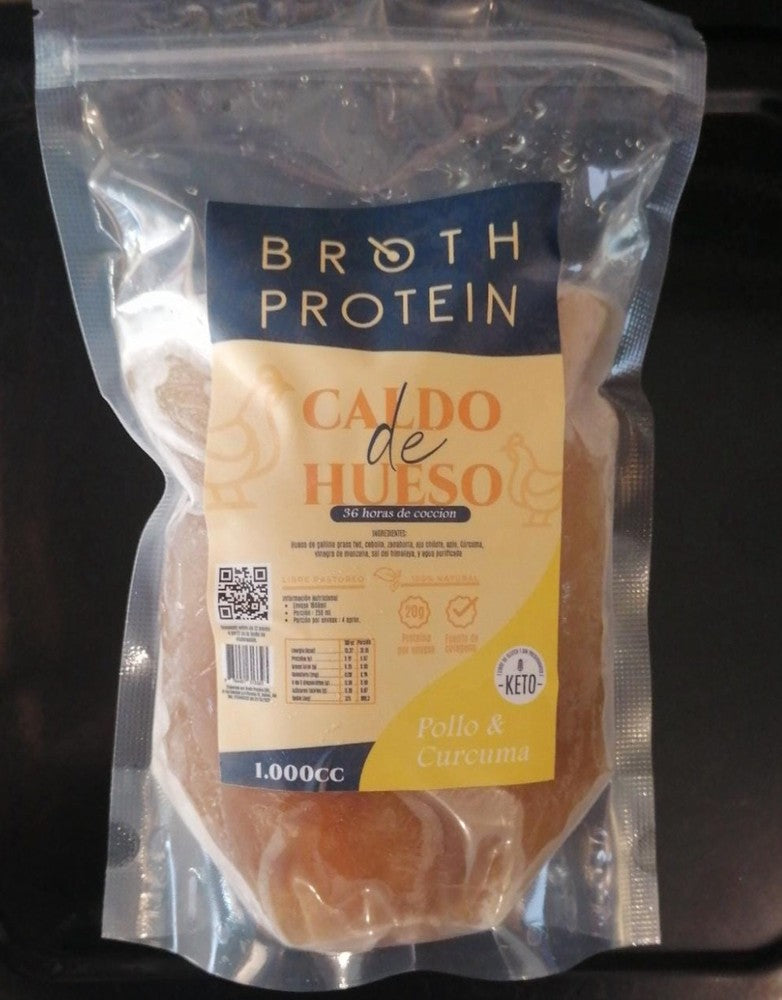 Caldo de hueso KETO Vacuno y jengibre 1 lt - 36 hrs de cocción