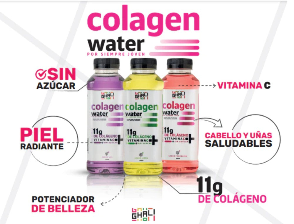 Colagen water sabor Uva 500ml (sin azúcar) - 11 grs de colágeno