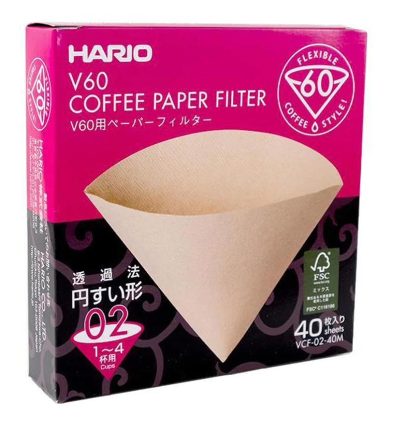 Hario - V60 filtro 02 de cafe 40 unid - coffee paper filter