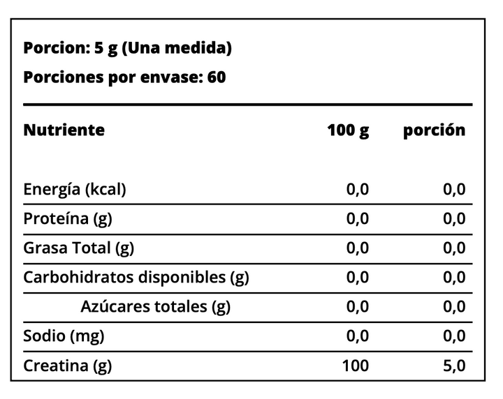 Creatina monohidratada (100% pura) 300g