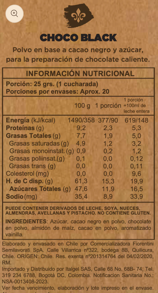 Chocolate En Polvo Choco Hot 500gr.