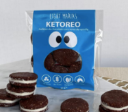 Ketoreo mini galletas KETO sabor chocolate con crema de Vainilla 50g