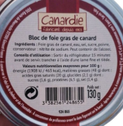 Canardie - Bloc de Foie Gras de Canard (Pato) 130g