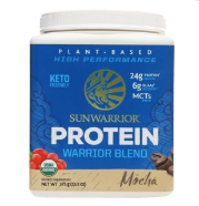 Protein Powder Warrior Mocha 375g Proteina Keto friendly vegana