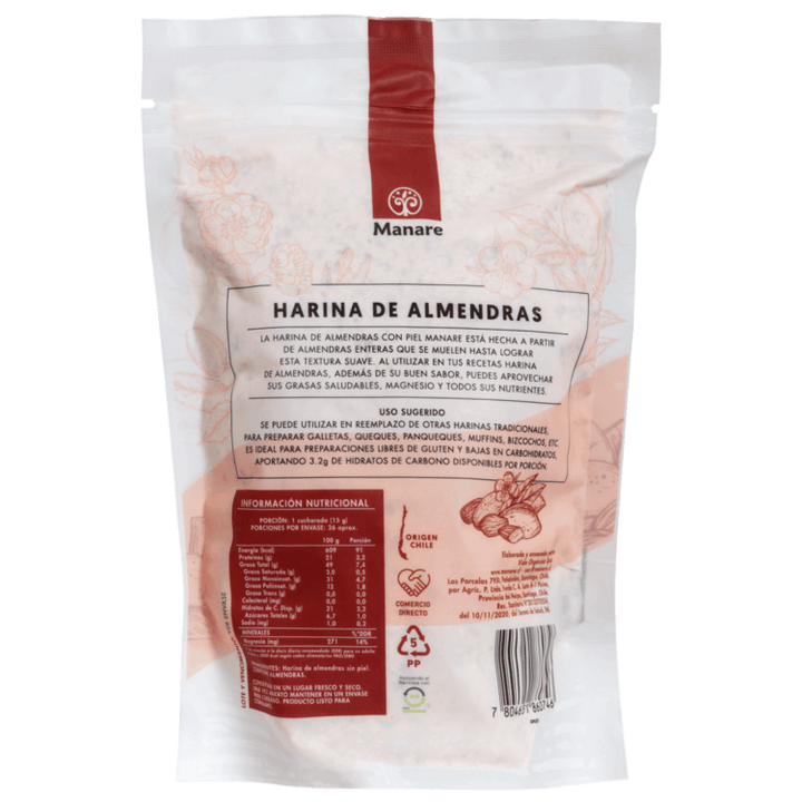 Harina de Almendras con Piel 400g