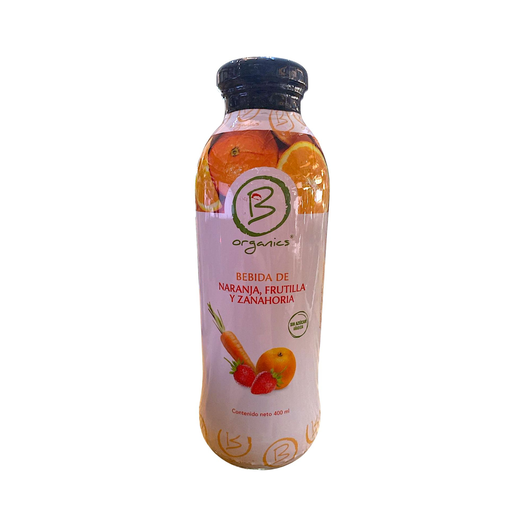 Bebida de Naranja, Frutilla y Zanahoria 400ml