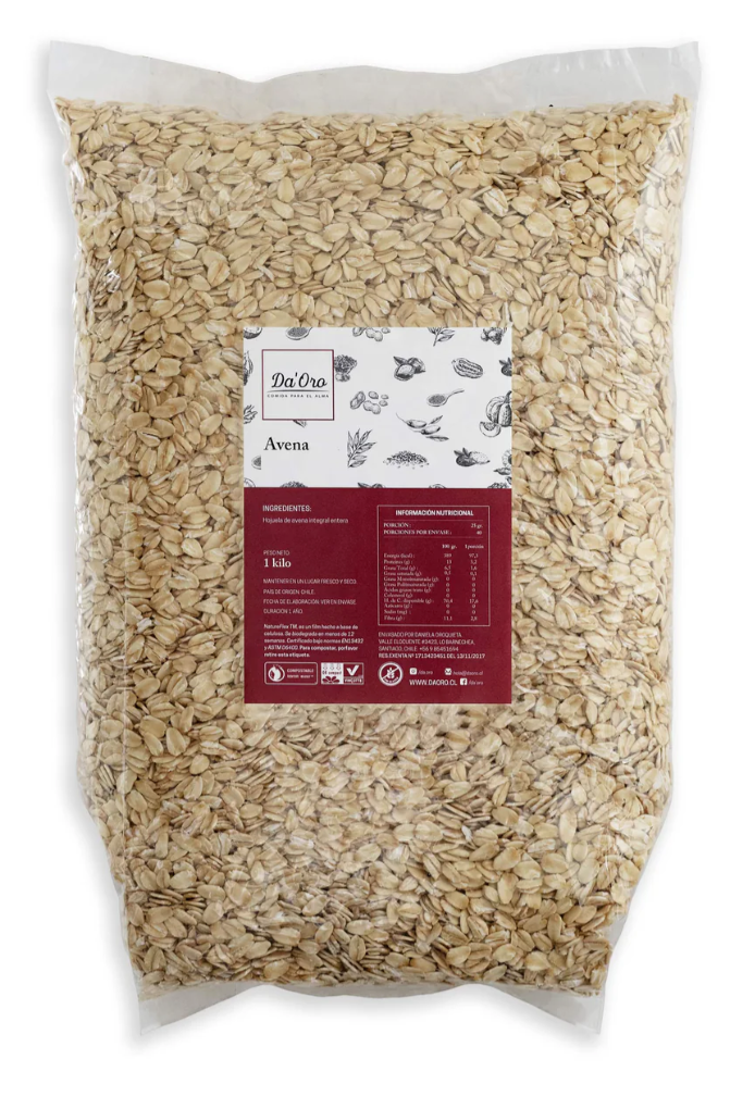 Da Oro - Avena Machacada 1kg Avena integral