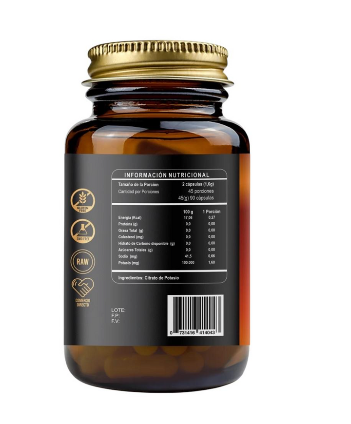Citrato de potasio 800mg (90 cápsulas)